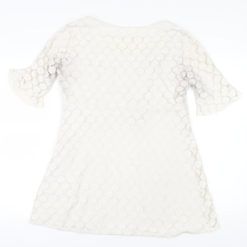 Principles Women's Ivory A-Line Lace Dress - Size 16