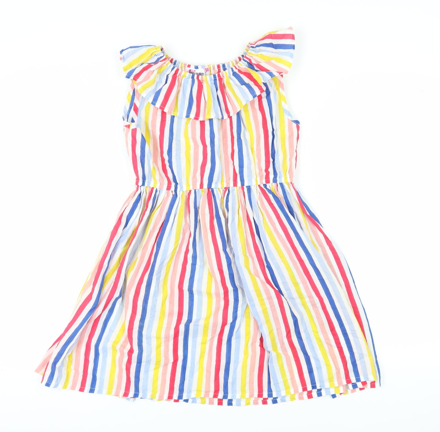 Hullabaloo Girls Multicoloured Striped A-Line Dress 11-12 Yrs