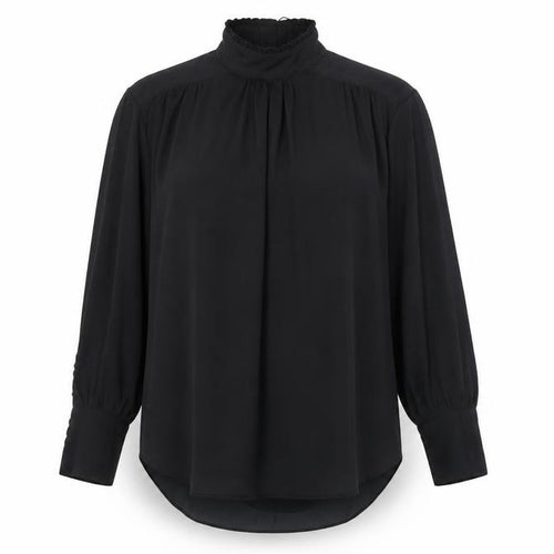 Zara Woman Black High Neck Blouse, Women Size 12