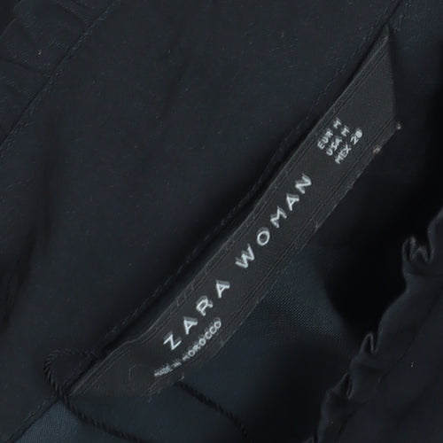 Zara Woman Black High Neck Blouse, Women Size 12