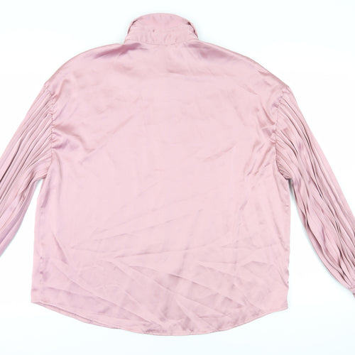 In The Style Women's Pink Button-Up Shirt Size 12