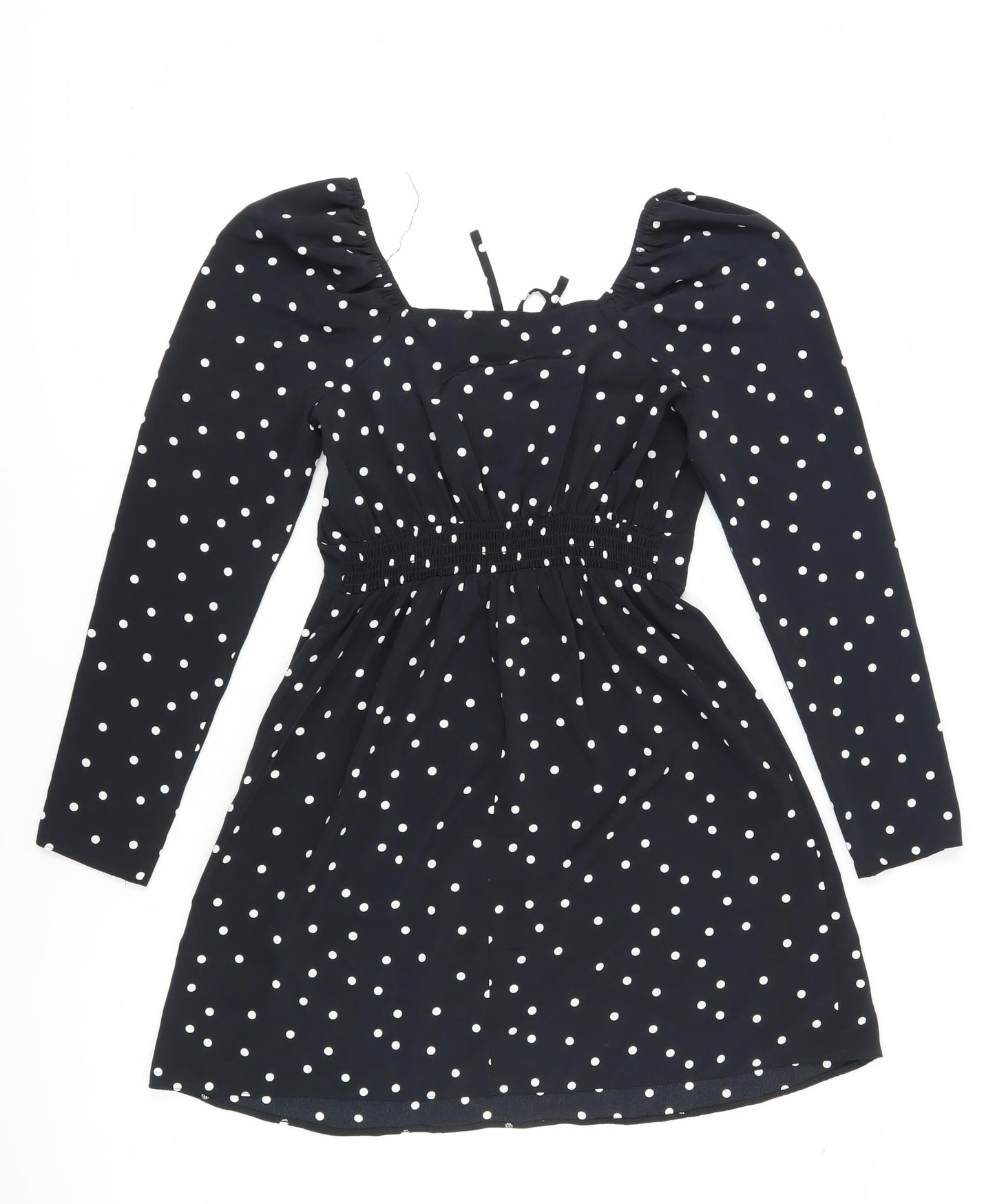 River Island Women's Black Polka Dot Mini Dress, Size 6