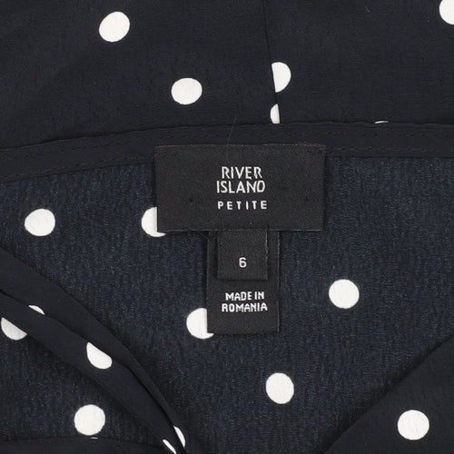 River Island Women's Black Polka Dot Mini Dress, Size 6