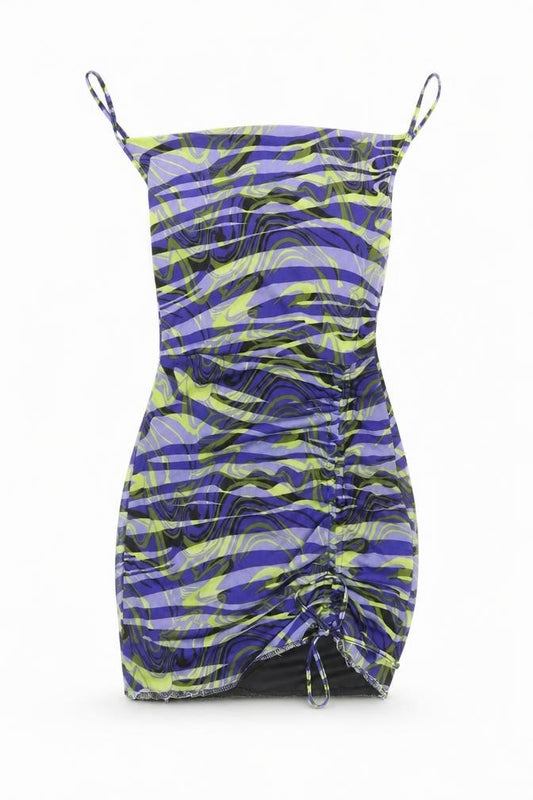 Front view of PRETTYLITTLETHING Women's Multicoloured Bodycon Dress, size 6
