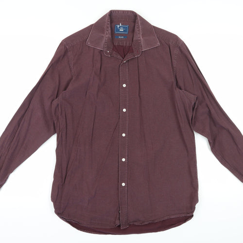 Moss Men's Red Polka Dot Button-Up Shirt Size 16