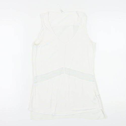 Karen Millen Women's White Viscose Tank Top Size 10