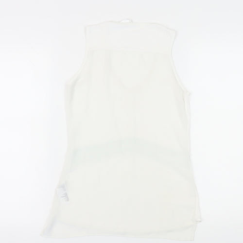Karen Millen Women's White Viscose Tank Top Size 10