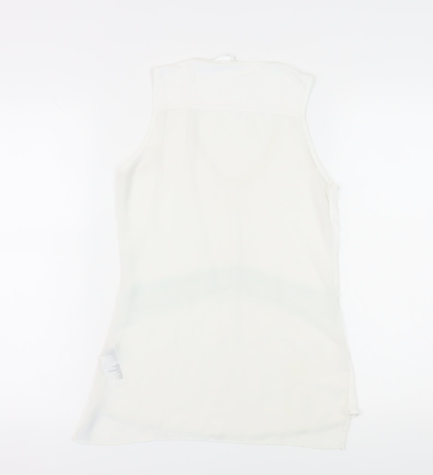 Karen Millen Women's White Viscose Tank Top Size 10