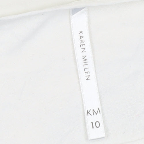 Karen Millen Women's White Viscose Tank Top Size 10