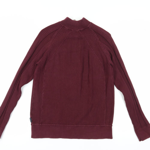 Ted Baker Men’s Red S Full Zip High Neck Jumper