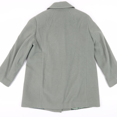 Eastex Women's Green Wool Cashmere Pea Coat Size 14
