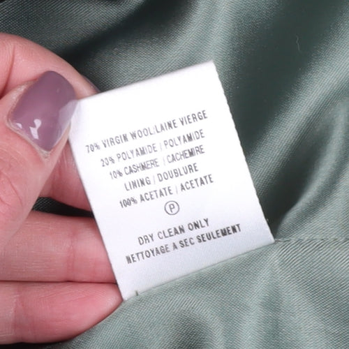 Eastex Women's Green Wool Cashmere Pea Coat Size 14
