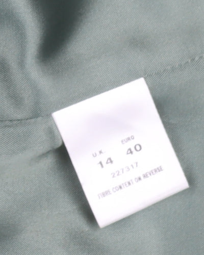 Eastex Women's Green Wool Cashmere Pea Coat Size 14