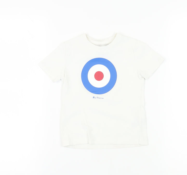 Ben Sherman Boys White Graphic T-Shirt 3-4 Years