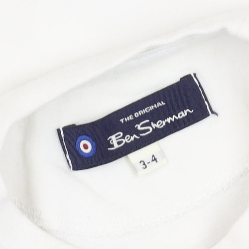 Ben Sherman Boys White Graphic T-Shirt 3-4 Years