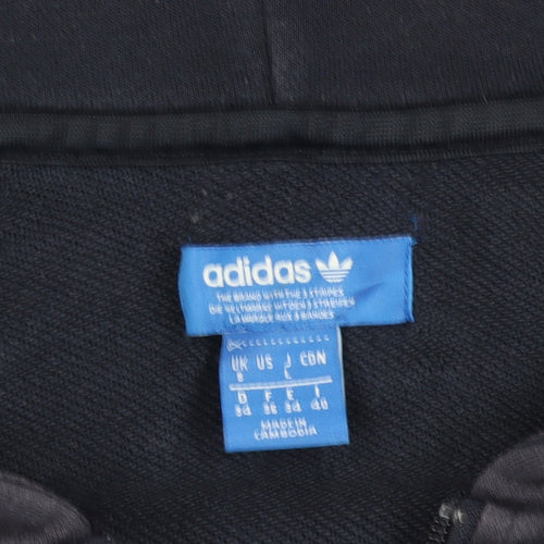 Adidas Unisex Blue Grey Hoodie, Small, Logo Style