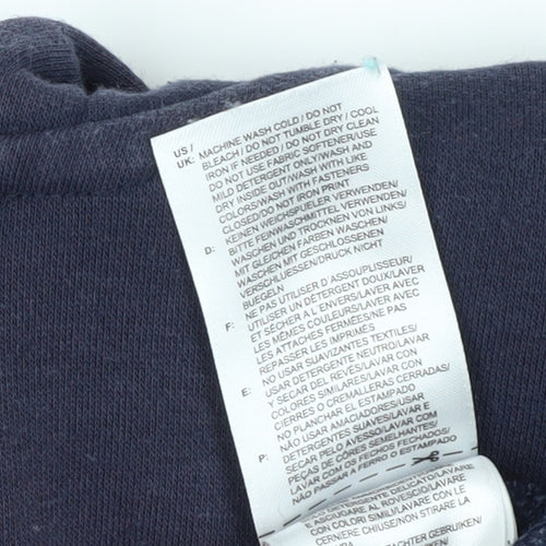Adidas Unisex Blue Grey Hoodie, Small, Logo Style