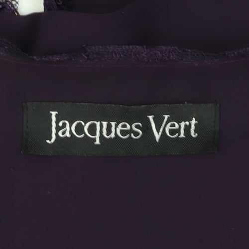 Jacques Vert Women's Purple Long Sleeve Lace Blouse