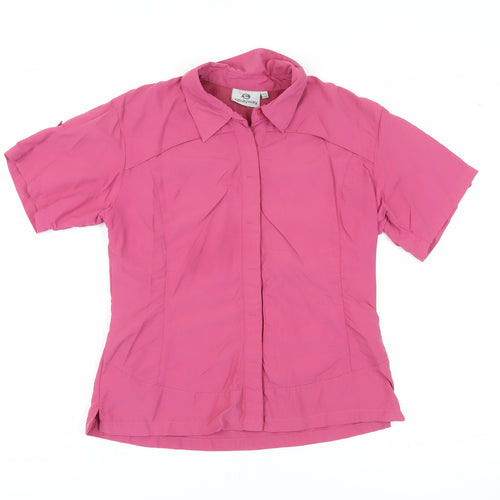 Sprayway Women's Pink Button-Up Shirt, Size 12