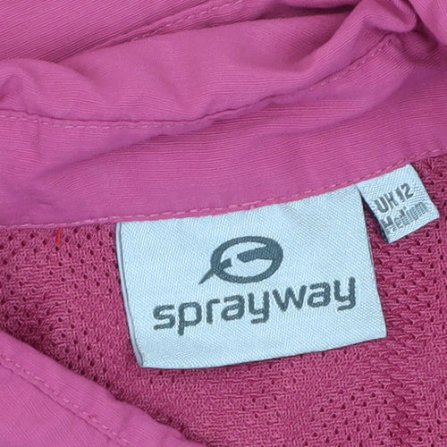 Sprayway Women's Pink Button-Up Shirt, Size 12