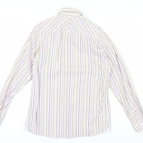 Jeff Banks Men's Multicoloured Striped Shirt Small
