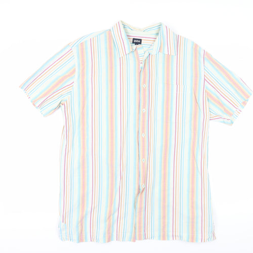 Guise Men's XL Multicoloured Striped Casual Button-Up Shirt