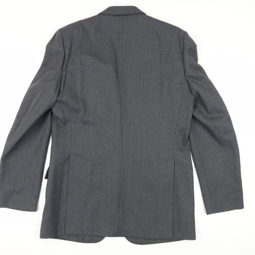 Centaur Men's Grey Wool Long Blazer, Size 40L