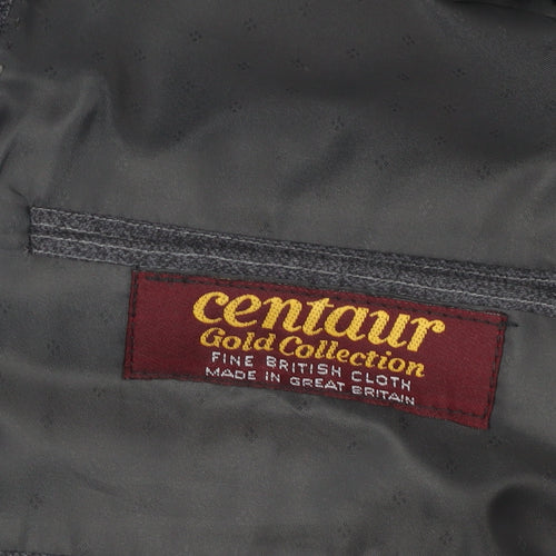 Centaur Men's Grey Wool Long Blazer, Size 40L