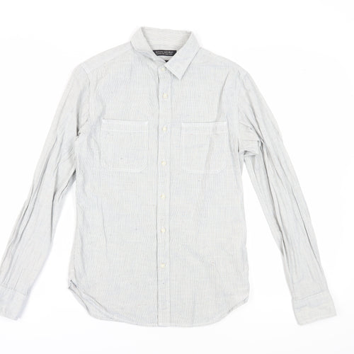 Banana Republic Men's Ivory Striped XS Casual Shirt