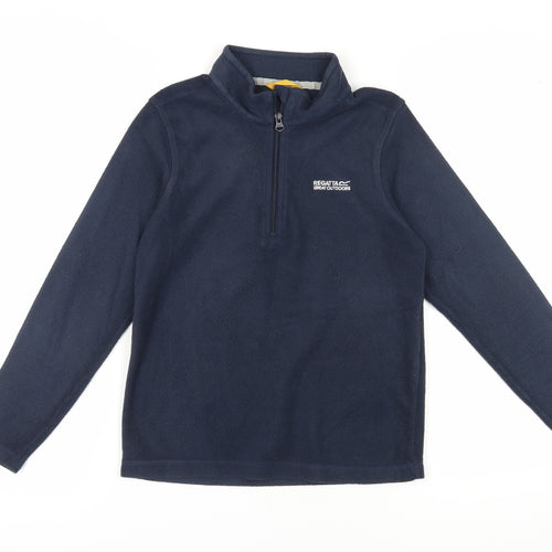 Regatta Boys Blue 1/4 Zip Fleece Sweatshirt, Age 11-12