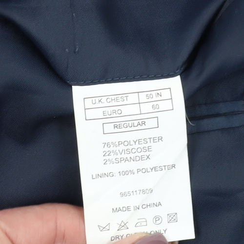 Dehavilland Men's Blue Blazer, Size 50, Regular Fit