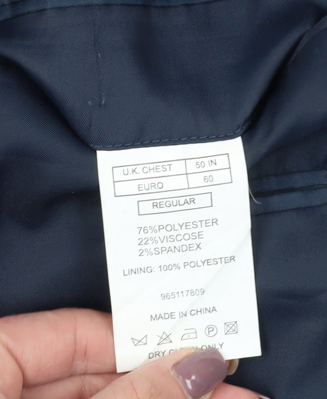 Dehavilland Men's Blue Blazer, Size 50, Regular Fit