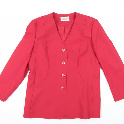 Eastex Women's Red Regular Fit Suit Jacket Size 12