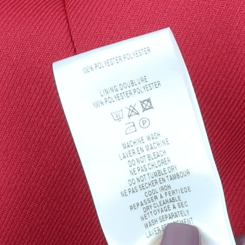 Eastex Women's Red Regular Fit Suit Jacket Size 12