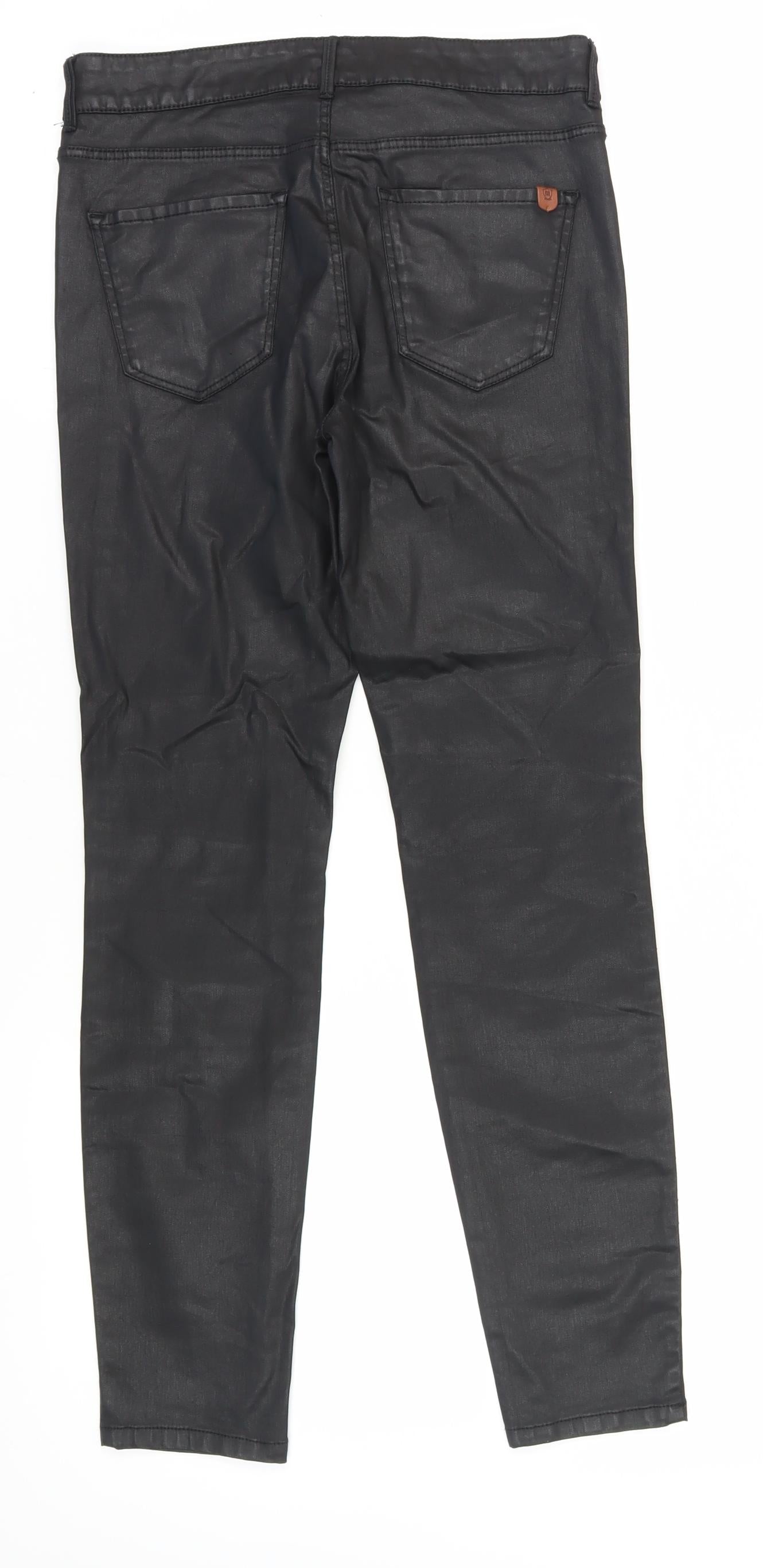 Massimo Dutti Women's Black Skinny Trousers Size 12