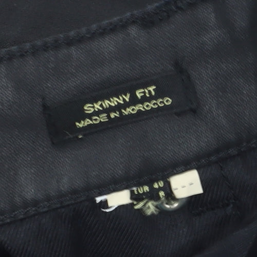 Massimo Dutti Women's Black Skinny Trousers Size 12
