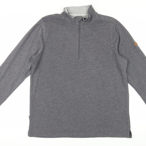 Trespass Men's Grey 1/4 Zip Sweatshirt Size L