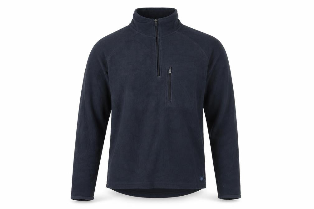 Front view of Peter Storm Men's Navy XS 1/2 Zip Fleece Sweatshirt