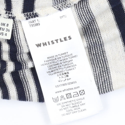Whistles Women's Striped Dress, Size 8, Multicoloured