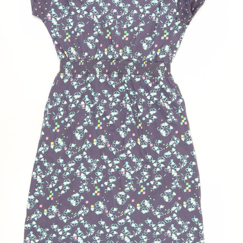 White Stuff Women's Purple Geometric Shift Dress, Size 8