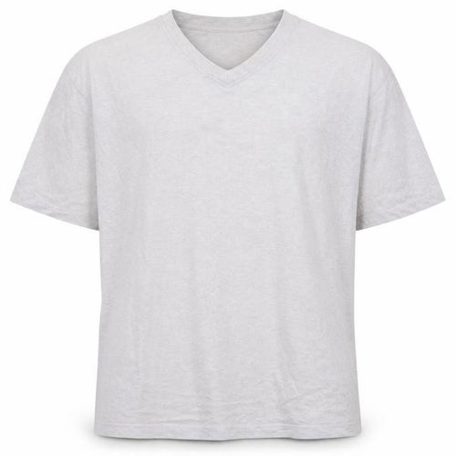 Zantos Men's Grey V-Neck Cotton T-Shirt L