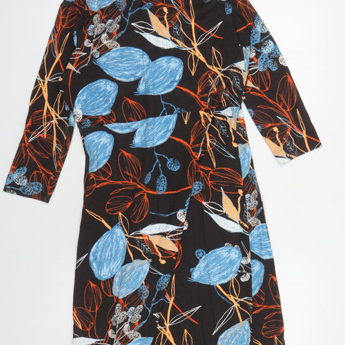 Weird Fish Women's 3/4 Sleeve Floral Dress Size 10