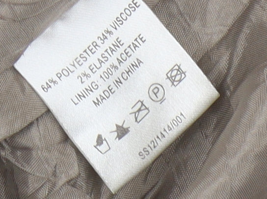 East Womens Brown Flare Check Skirt, Size 14