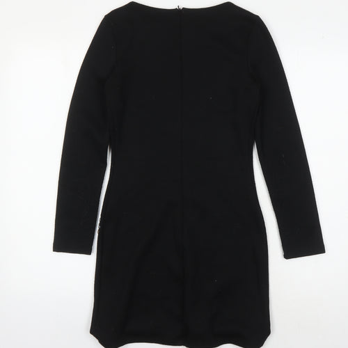 Topshop Women Black Size 8 Petite Bodycon Dress