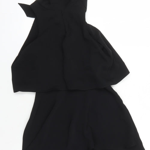 River Island Women's Black Sleeveless Playsuit Size 6