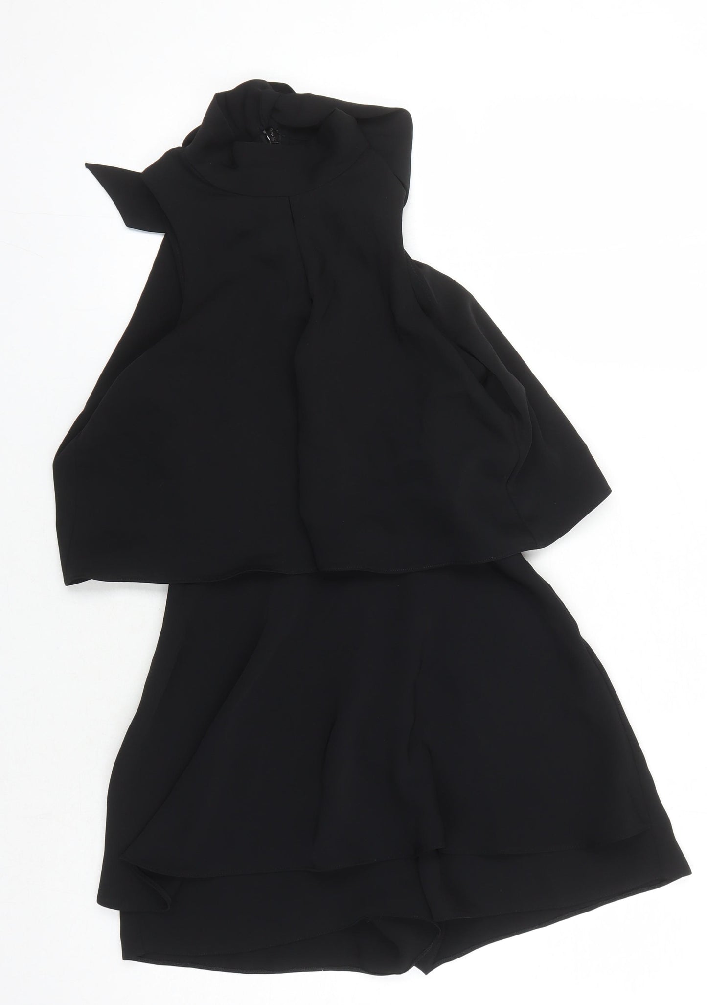 River Island Women's Black Sleeveless Playsuit Size 6