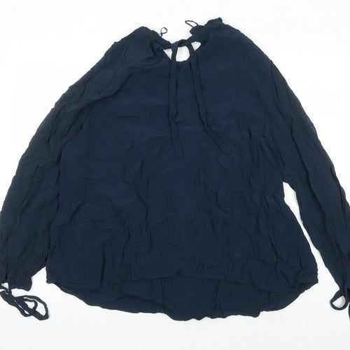 Monsoon Women’s Blue Embroidered Tunic Blouse, Size 22