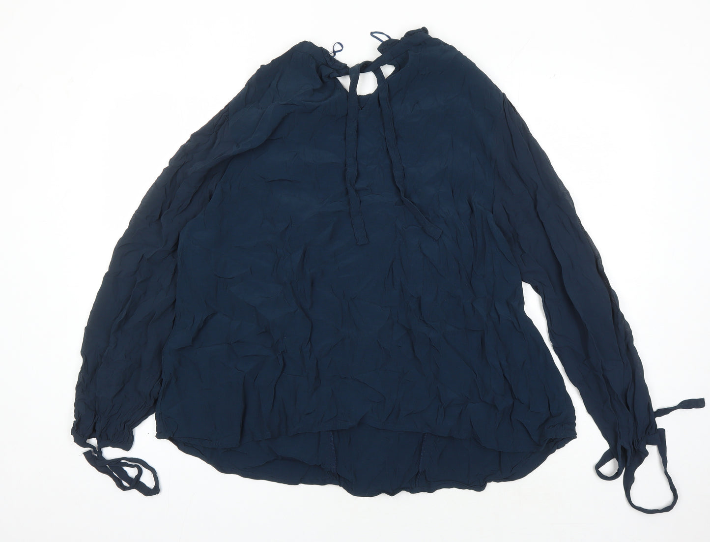 Monsoon Women’s Blue Embroidered Tunic Blouse, Size 22