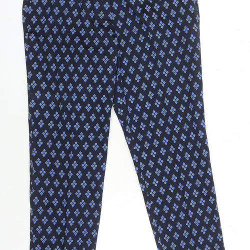 La Redoute Women's Blue Geometric Cropped Trousers