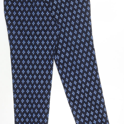 La Redoute Women's Blue Geometric Cropped Trousers